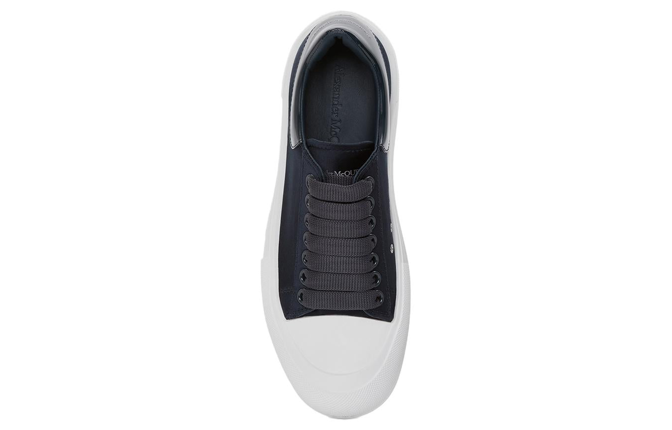 (WMNS) Alexander McQueen Deck Lace Up Plimsoll 'Anthracite' 708085W4GP91103
