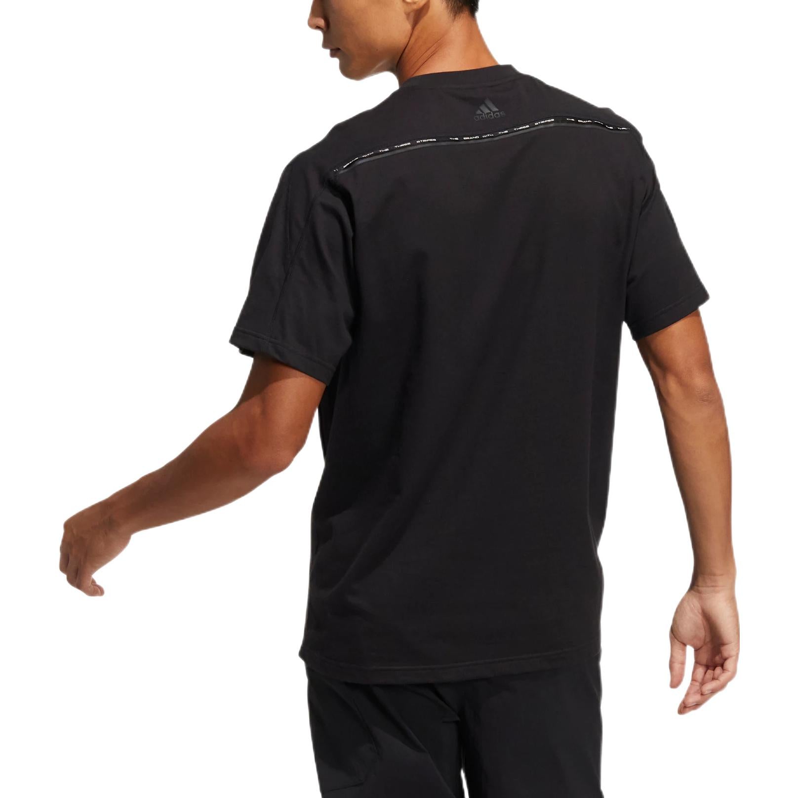adidas Th Hvcot Tee Solid Color Sports Short Sleeve Black HE9945