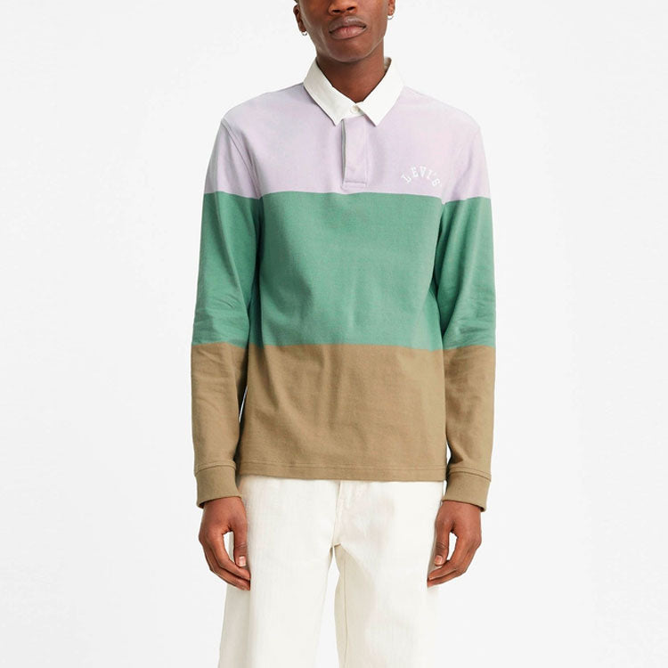 Men's Levis Colorblock Long Sleeves Polo Shirt Colorblock 34339-0001