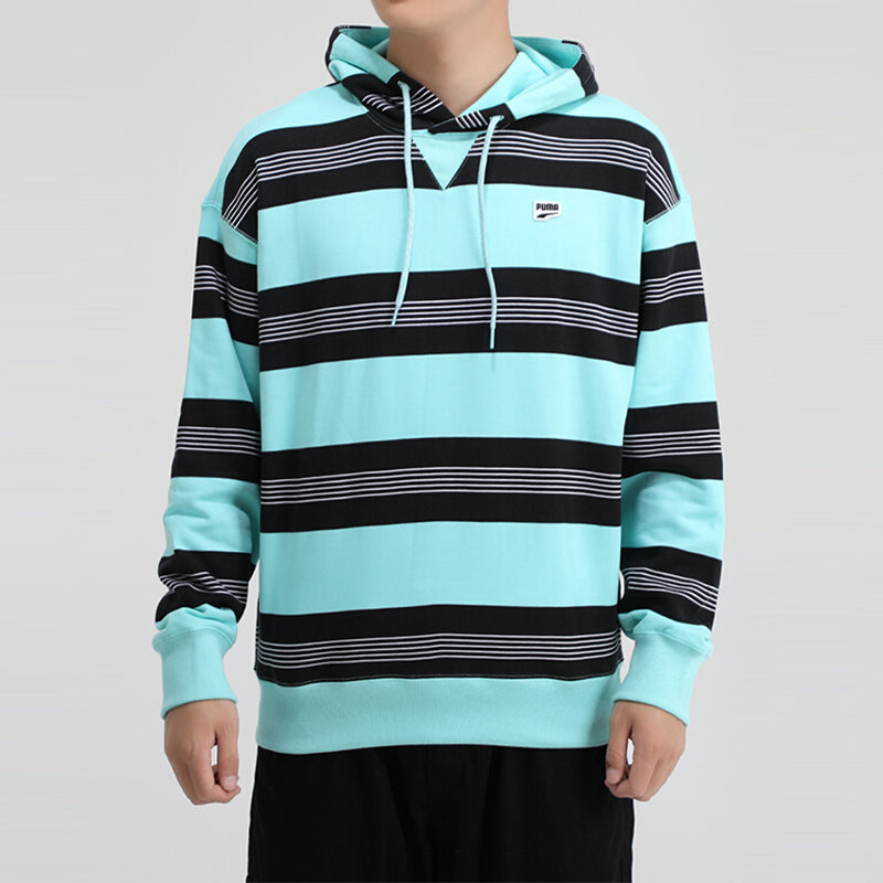 PUMA Downtown Striped Hoodie 'Blue White Black' 599188-33