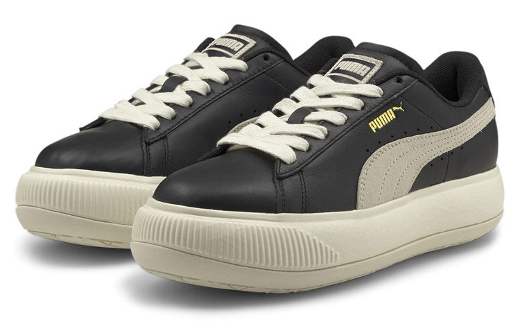 (WMNS) PUMA Suede Mayu BlackCasual Sneakers White 381042-02