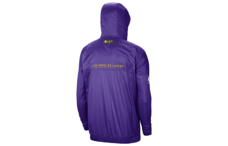 Nike NBA Los Angeles Lakers Courtside Training Sports Hooded Jacket Purple CN0093-504