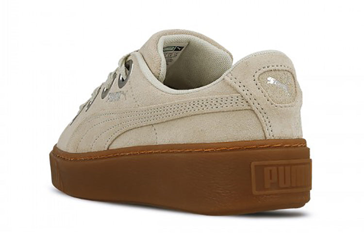 (WMNS) PUMA Platform Kiss Suede 'White' 366461-02
