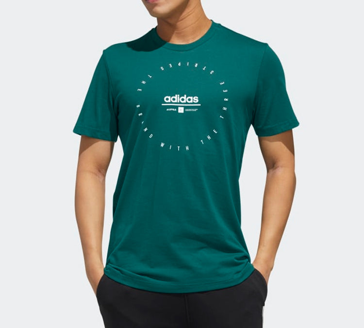 Men's adidas Clock Short Sleeve College Green T-Shirt FM6222