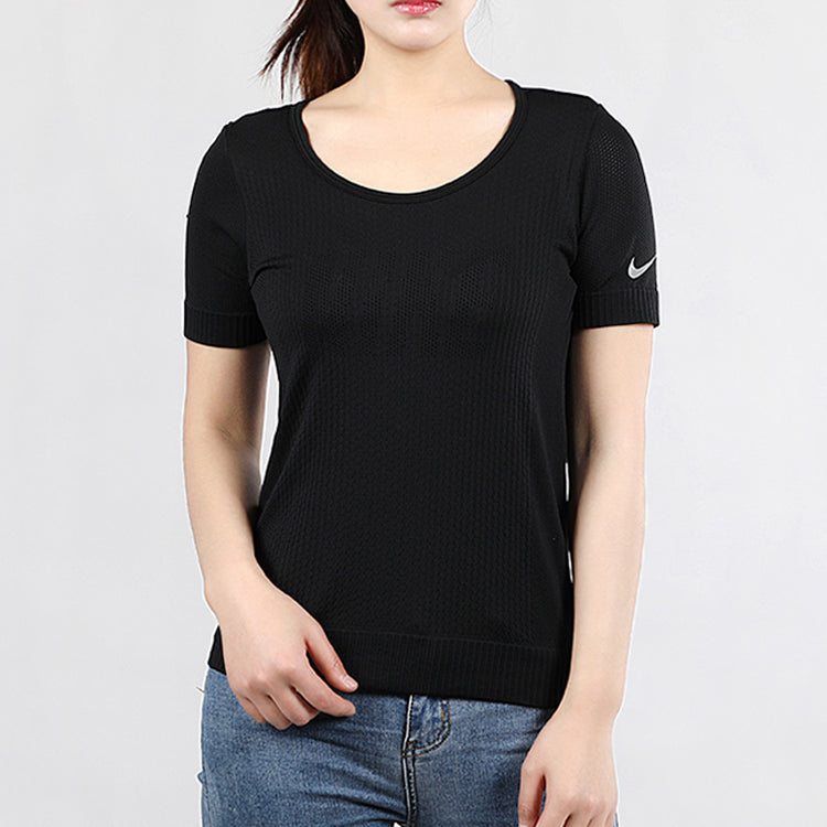 (WMNS) Nike Athleisure Casual Sports Breathable Short Sleeve Black T-Shirt CV9373-010