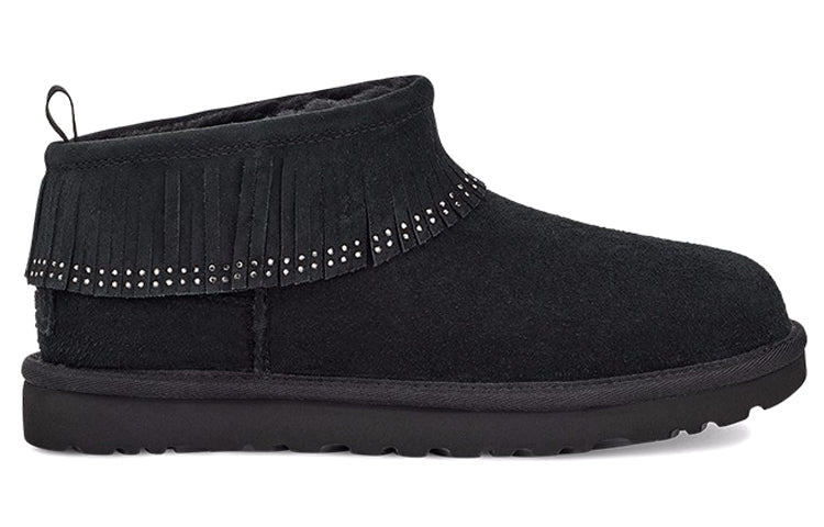 (WMNS) UGG Ultra Mini Fringe Bling 'Black' 1121576-BLK