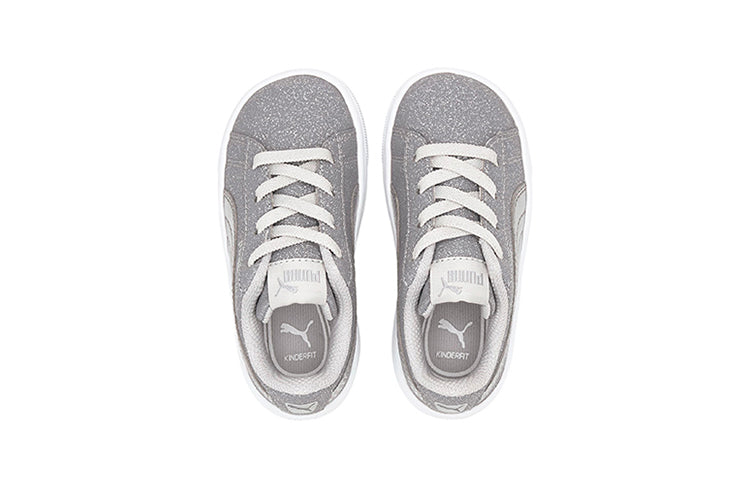 (TD) PUMA Vikky V2 Glitz Casual Board Shoes Grey/White 370626-03