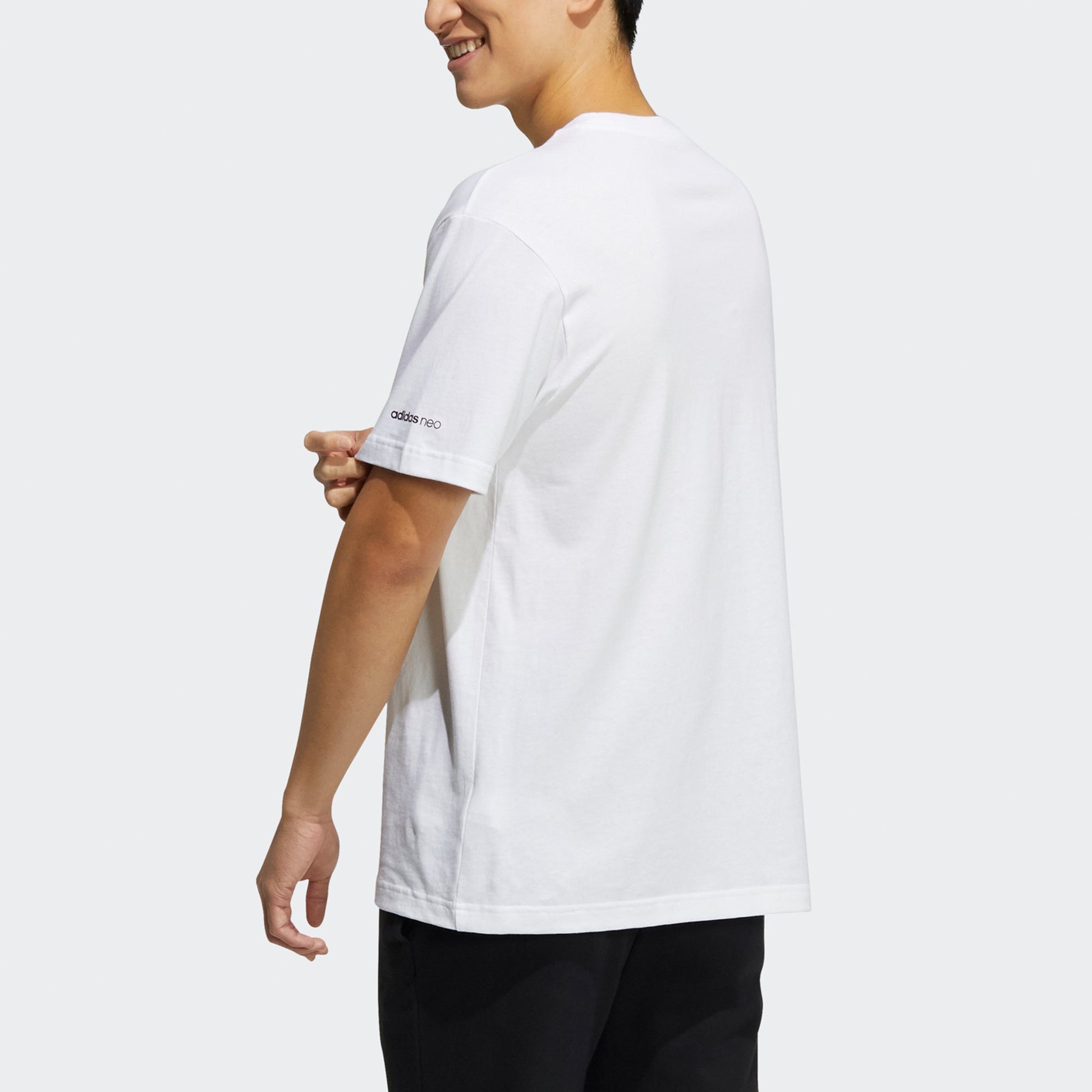 adidas neo M Logo Tee 1 Letter Printing Sports Male White HC3830