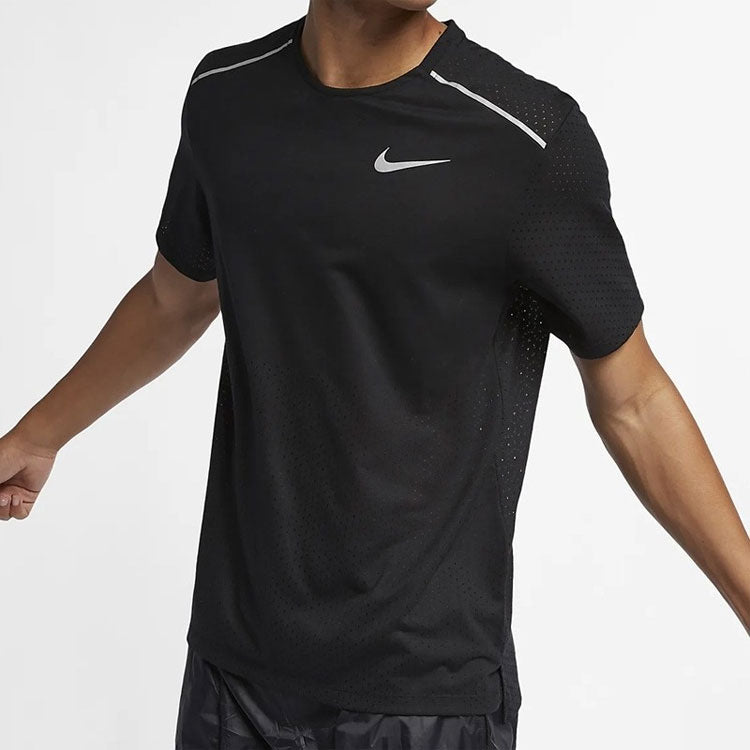 Nike Dri-FIT Sports Training Running Quick Dry Short Sleeve Black CT7750-010