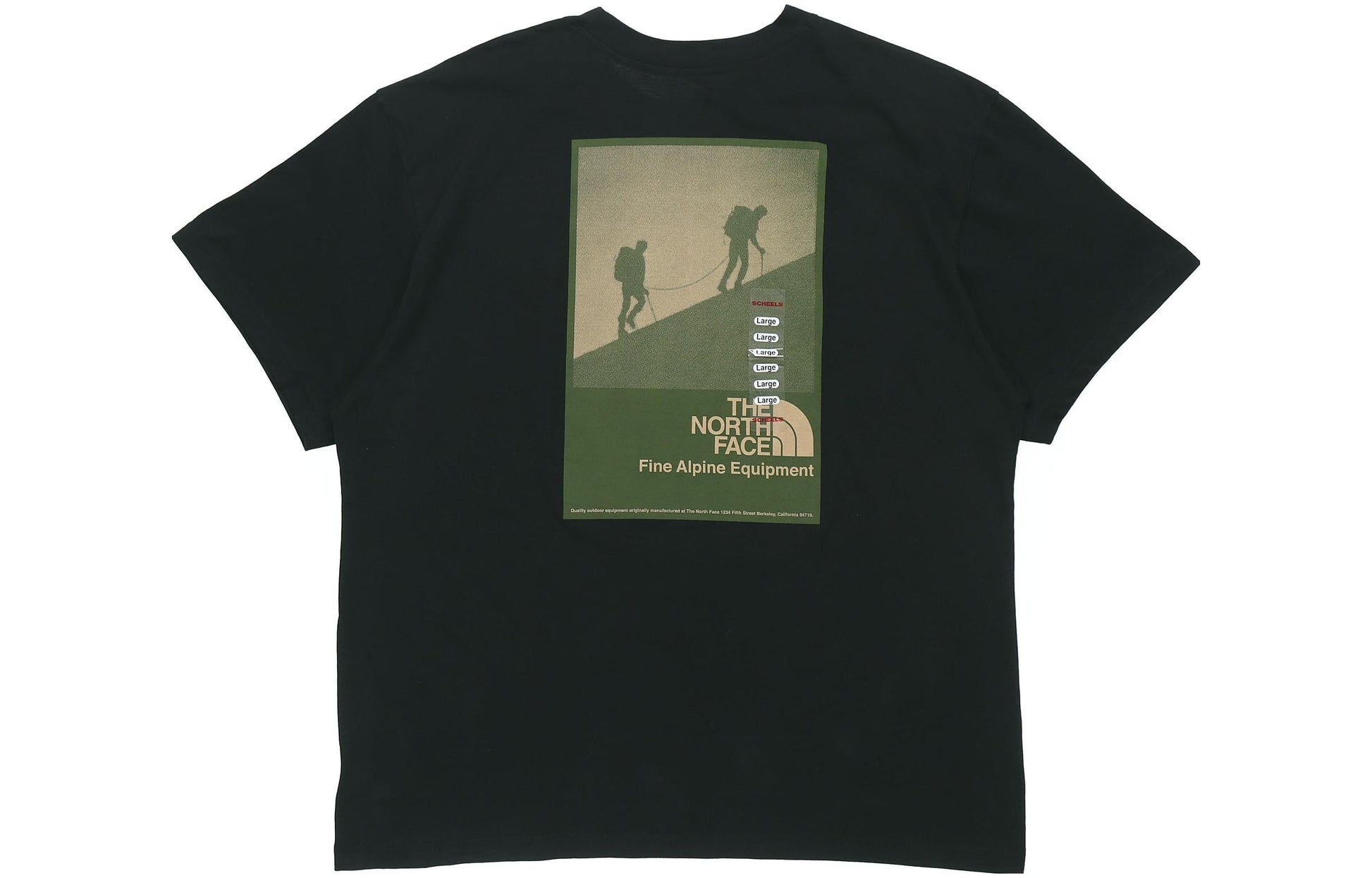 Men's THE NORTH FACE Back Character Printing Short Sleeve Black NF0A4AA6JK3