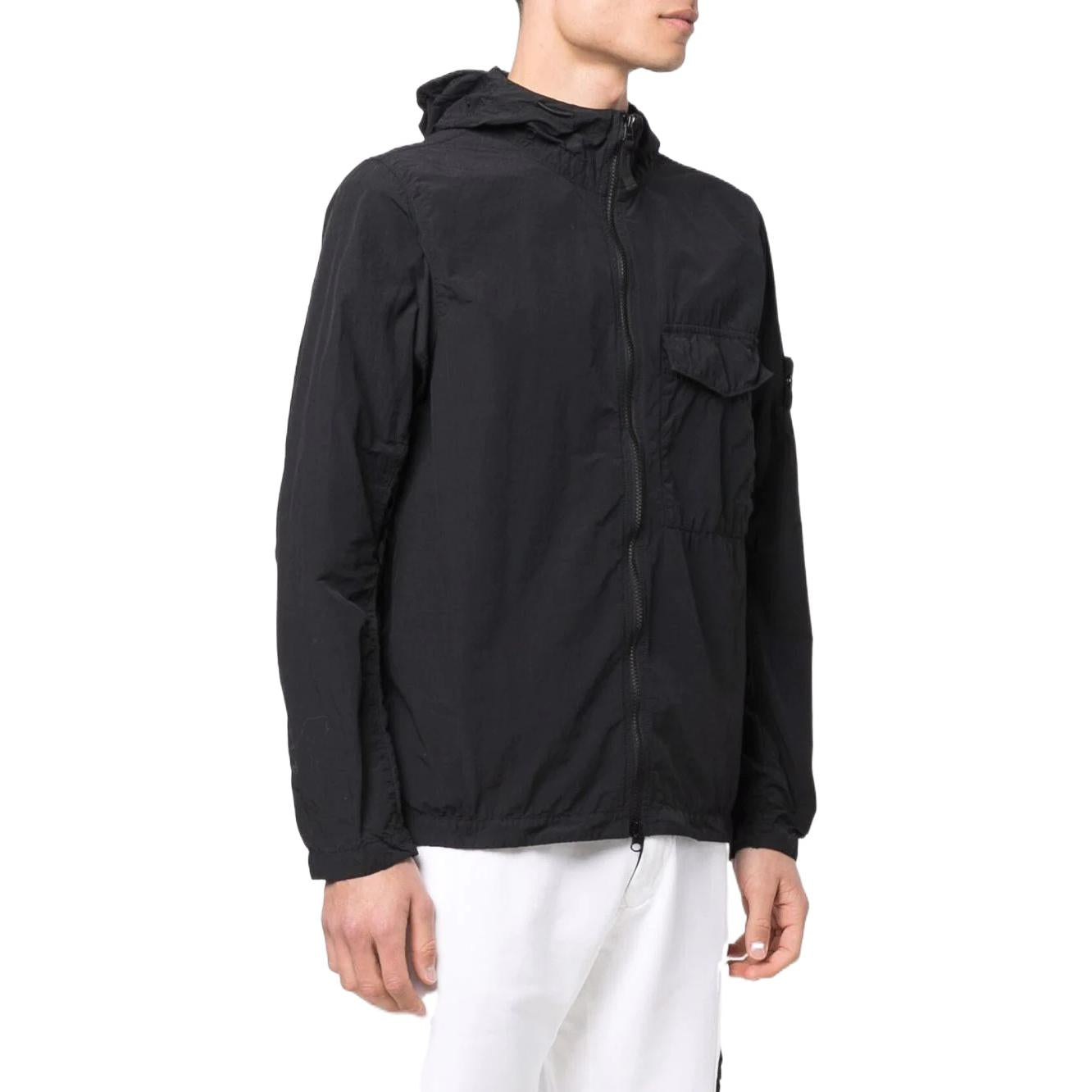 STONE ISLANDStone Island Naslan Light Hooded Overshirt 'Black' 761512402-V0029