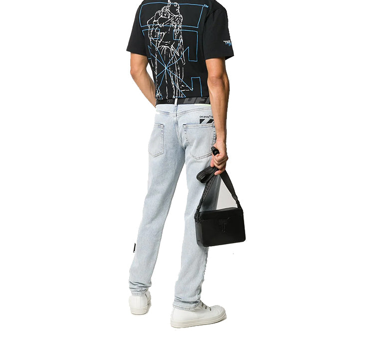 Off-White The Kiss Printing Short Sleeve Black OMAA027T20JER0361001
