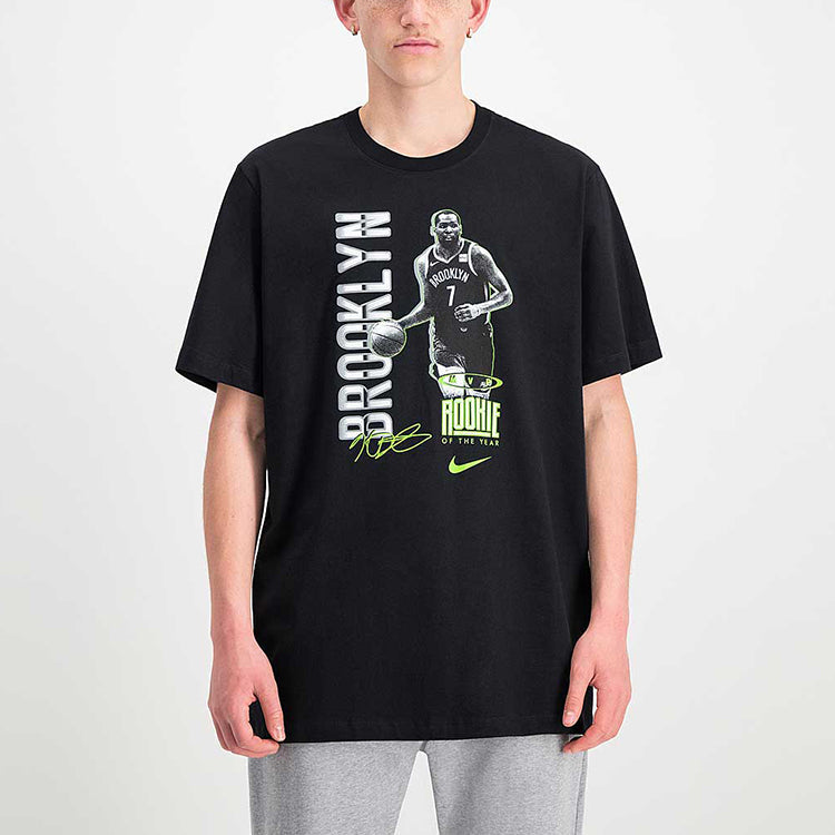 Nike Casual Sports Breathable Durant Pattern Short Sleeve Black DH3710-010