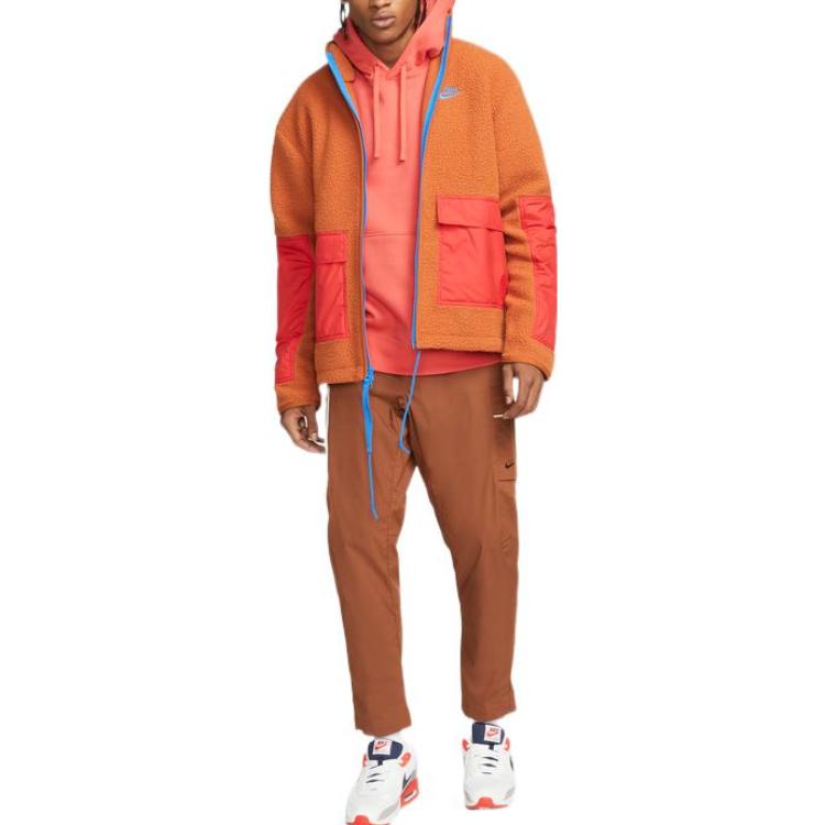 Nike sportswear sherpa jacket 'Orange' DD5022-246