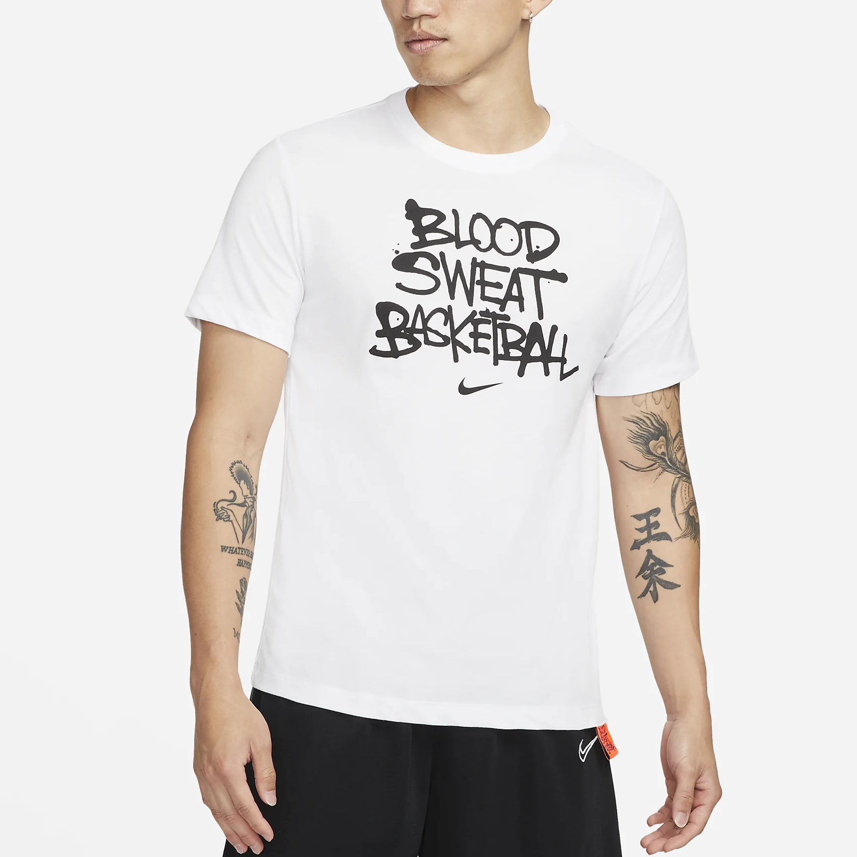 Men's Nike Alphabet Printing Round Neck Pullover Short Sleeve White T-Shirt DN2977-100