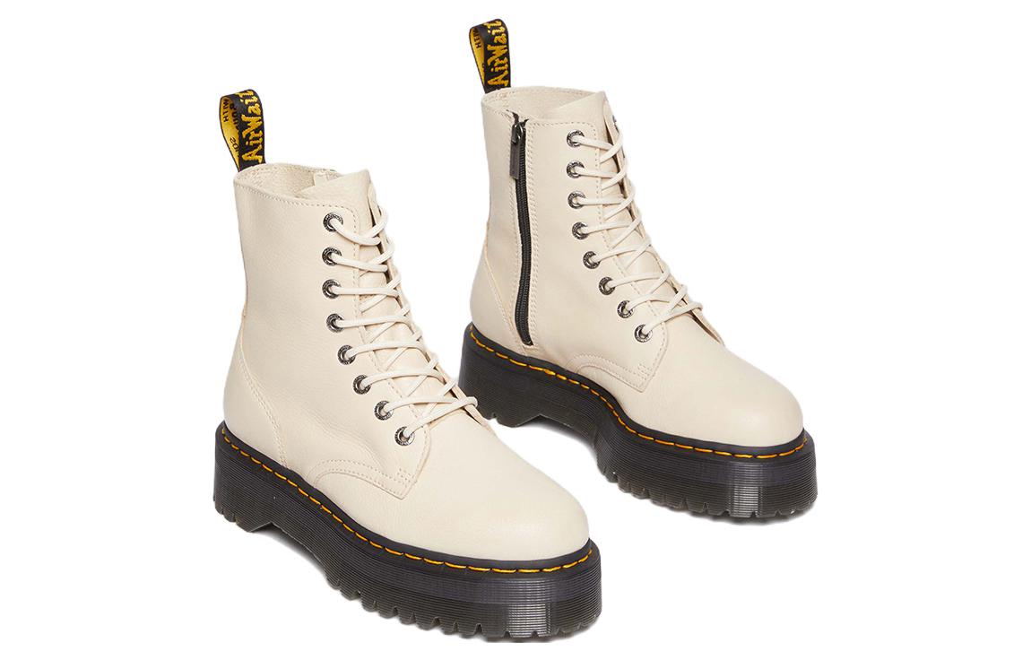 Dr. Martens Jadon III Pisa Leather Platform Boots 'Parchment Beige' 26378292