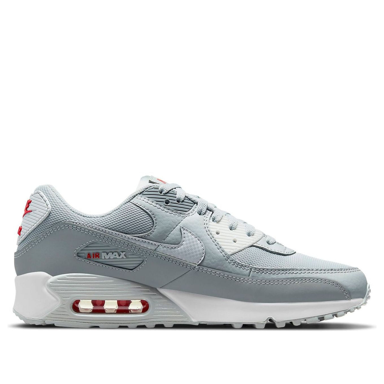 Nike Air Max 90 'Light Smoke Grey Red' DM9102-001