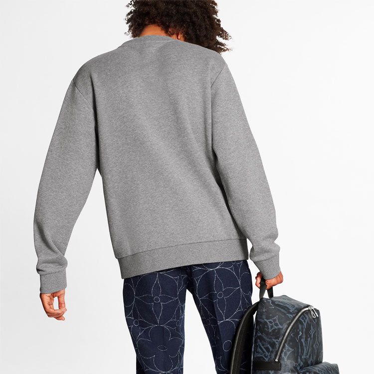 LOUIS VUITTON LV Embroidered Incongruous Logo Casual For Men Grey 1A8GVQ