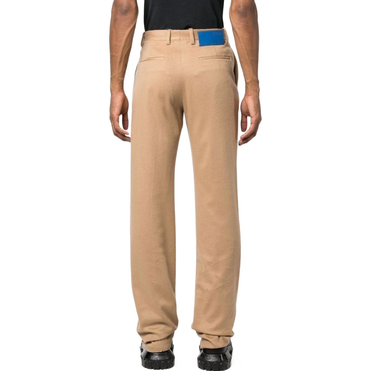 Off-White slim-cut Tailored Cashmere Trousers 'Brown' OMCA214F22FAB0066200