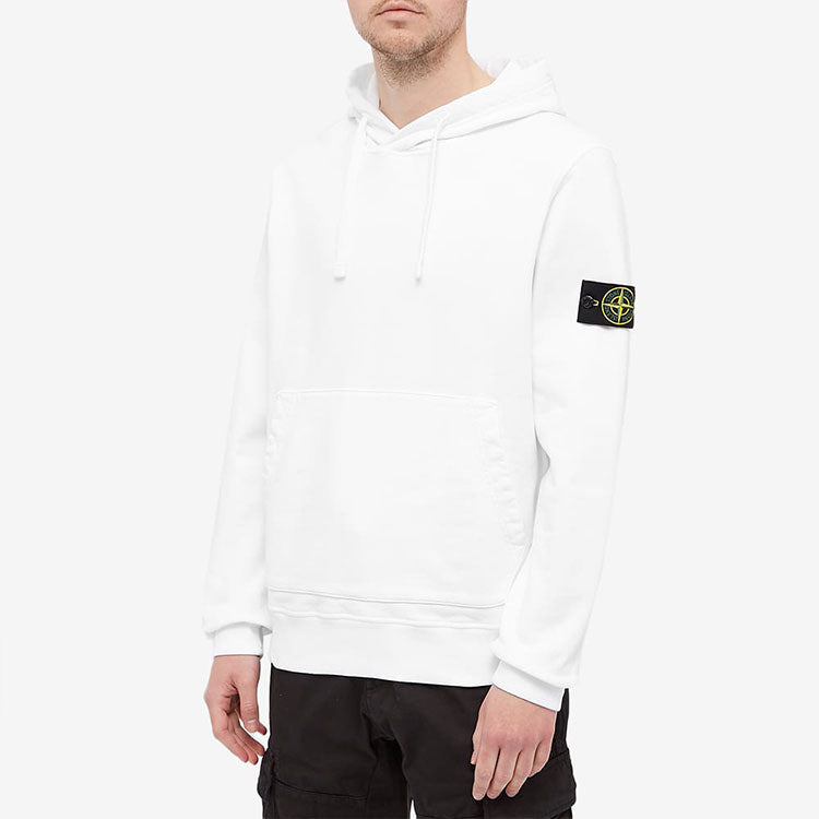 STONE ISLAND Garment Dyed Popover Hoodie 'White' 741564151-V0001