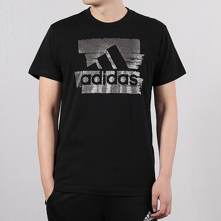 adidas Training Sports Logo Round Neck Short Sleeve Black DV3080