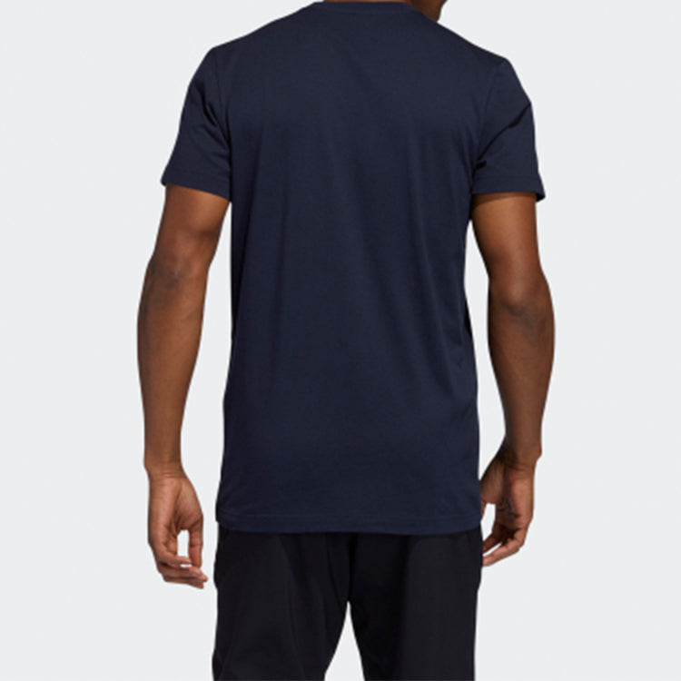 adidas Basketball Cartoon Printing Short Sleeve Blue GE1059