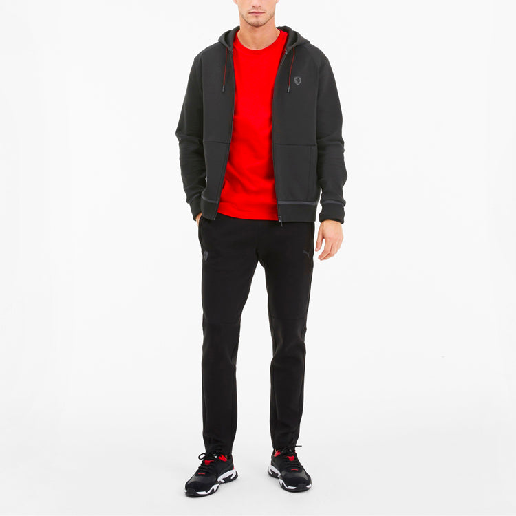 PUMA Ferrari Hooded sweat jacket 'Black Grey' 596119-01