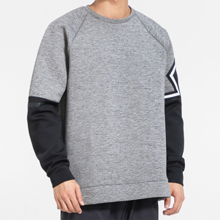 Air Jordan Men's O Neck Long Sleeve Sweatshirt Grey 'Gray Black' 939945-091