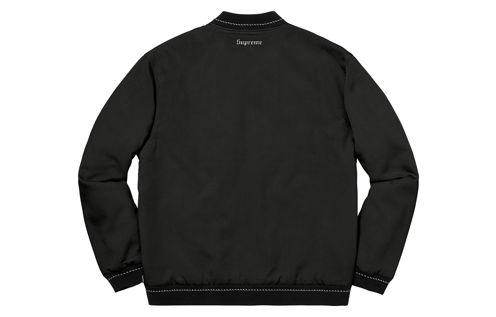 Supreme FW18 Diamond Rayon Bomber Black Jacket Unisex SUP-FW18-268