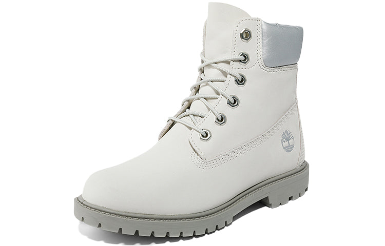 (WMNS) Timberland Heritage 6 Inch Boots 'White Nubuck and Silver' A5MA8143