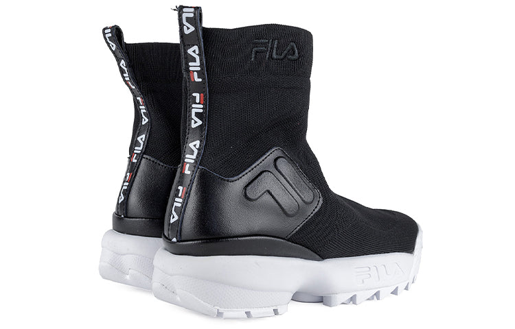 (WMNS) FILA Disruptor Stretch Trainers Black/White 5FM00703-013