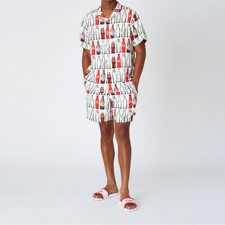 KITH x Coca-Cola Bottles Camp Collar Shirt 'White' KH3539-101