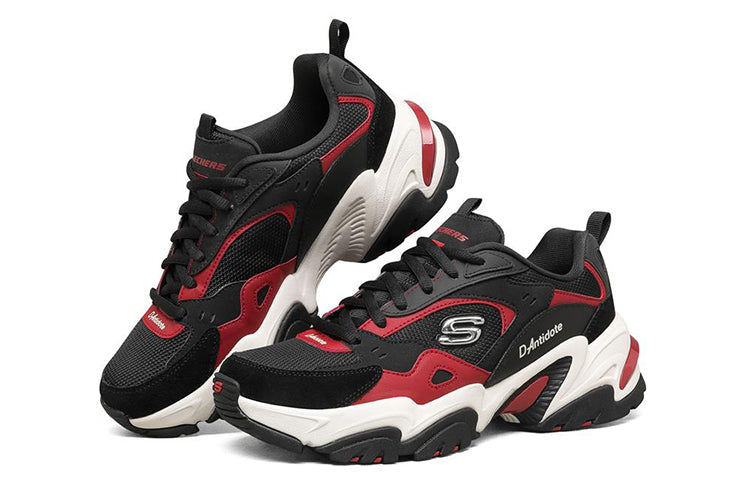 (WMNS) Skechers Stamina V2 Low-Top Running Shoes Black/Red 66666343-BKRD