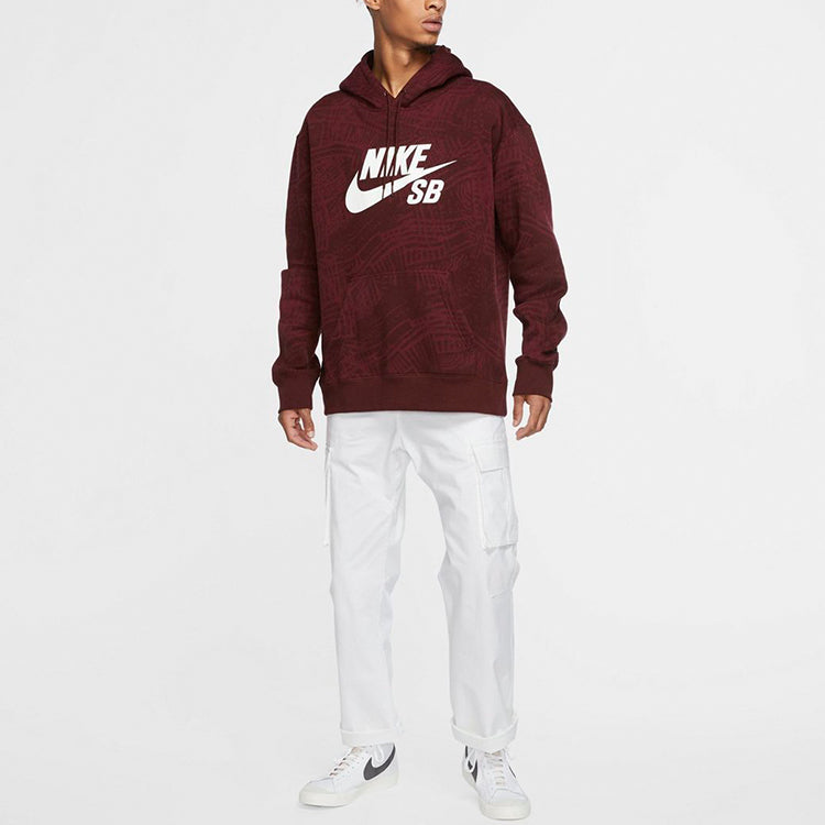 Men's Nike SB Skateboard Casual Fleece Wine Red CK5125-638