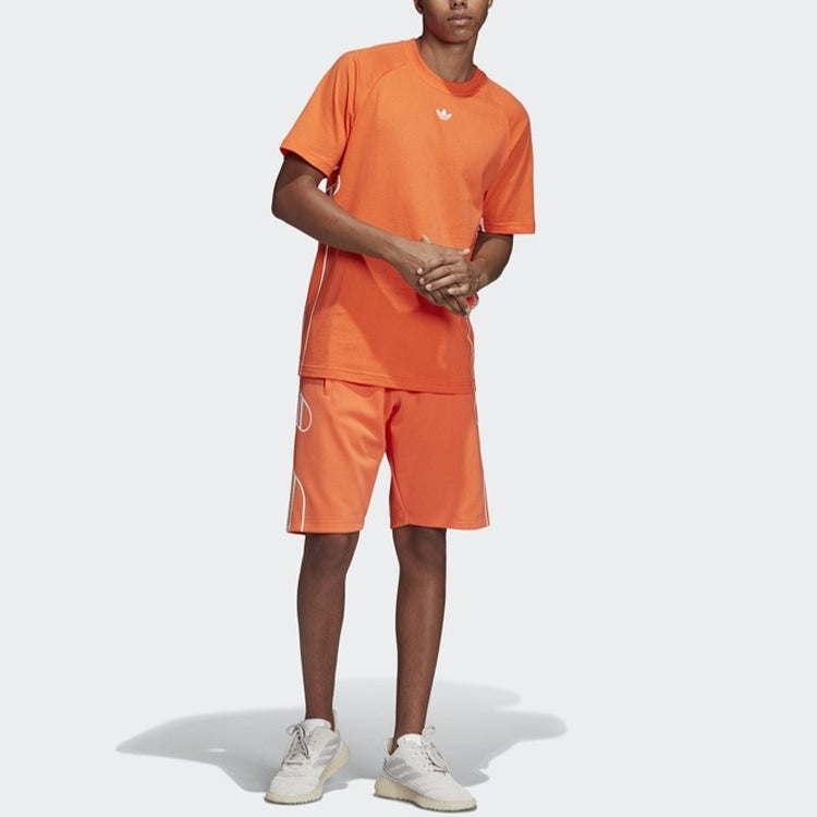 adidas originals Pattern Printing Casual Sports Shorts Orange DU8106