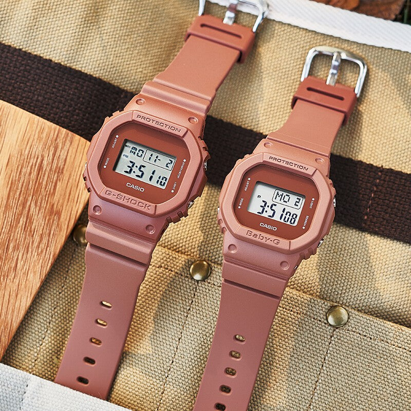 CASIO G-Shock & Baby-G Set 'Dark red' DW-5600ET-5PR&BGD-560ET-5PR