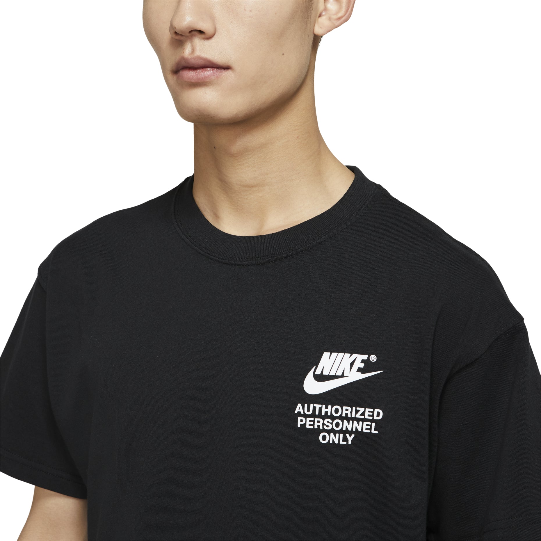 Nike Alphabet Logo Printing Round Neck Short Sleeve Black DM6428-010