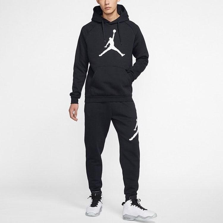 Air Jordan Large logo Printing Fleece Lined Pullover Black DA6802-010