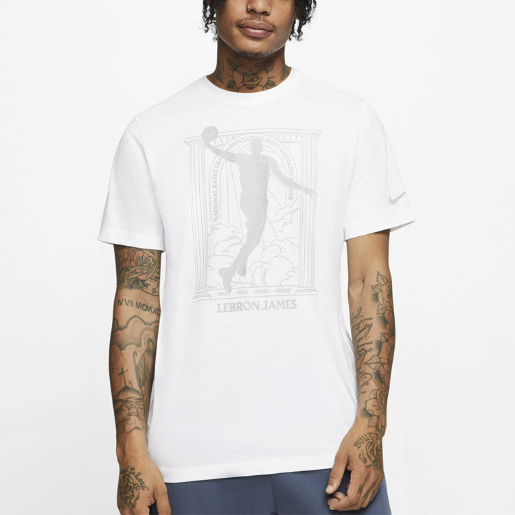Nike MVP Series NBA Brooklyn Nets Durant Basketball Sports Short Sleeve White CT3998-100