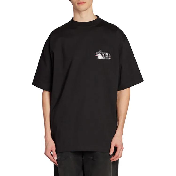 Balenciaga Gaffer T-Shirt Large Fit 'Black' 641675TNVG11089