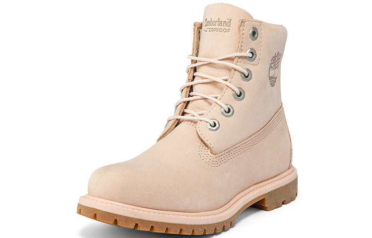 (WMNS) Timberland Paninara Collarless 6 Inch Waterproof Boots 'Light Pink Nubuck' A2KQM662
