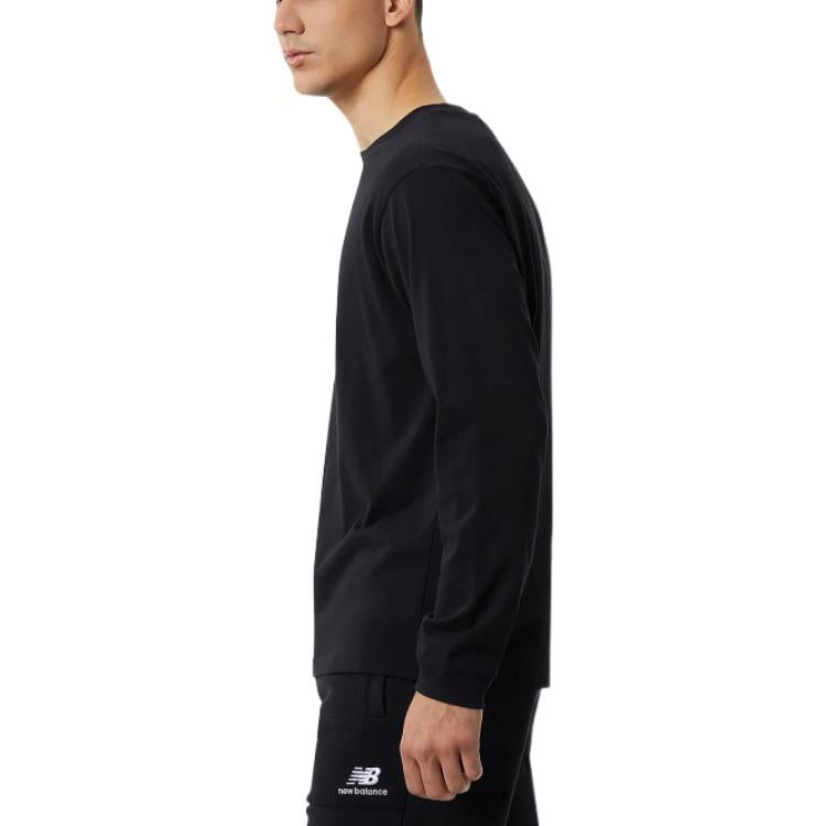 New Balance Essentials Seasonal Long Sleeve T-Shirt Asia Sizing 'Black' MT23515-BK