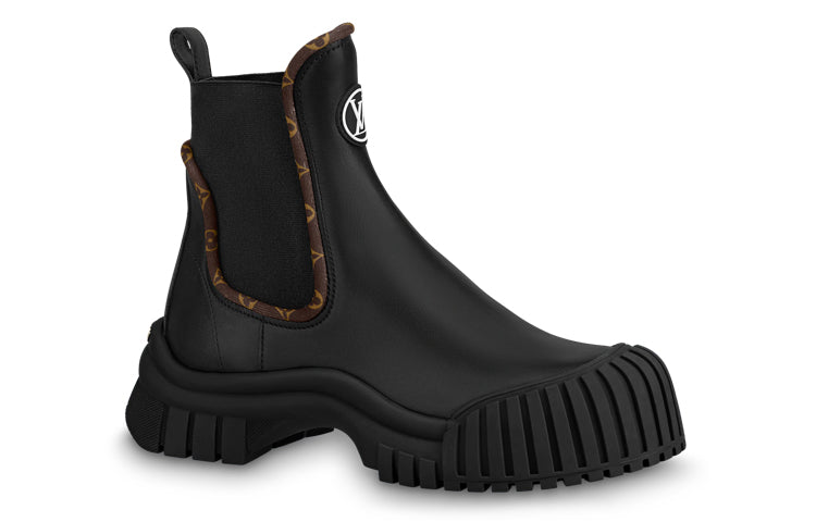 (WMNS) LOUIS VUITTON Ruby Flat Ankle Boots 'Black' 1AB0FO