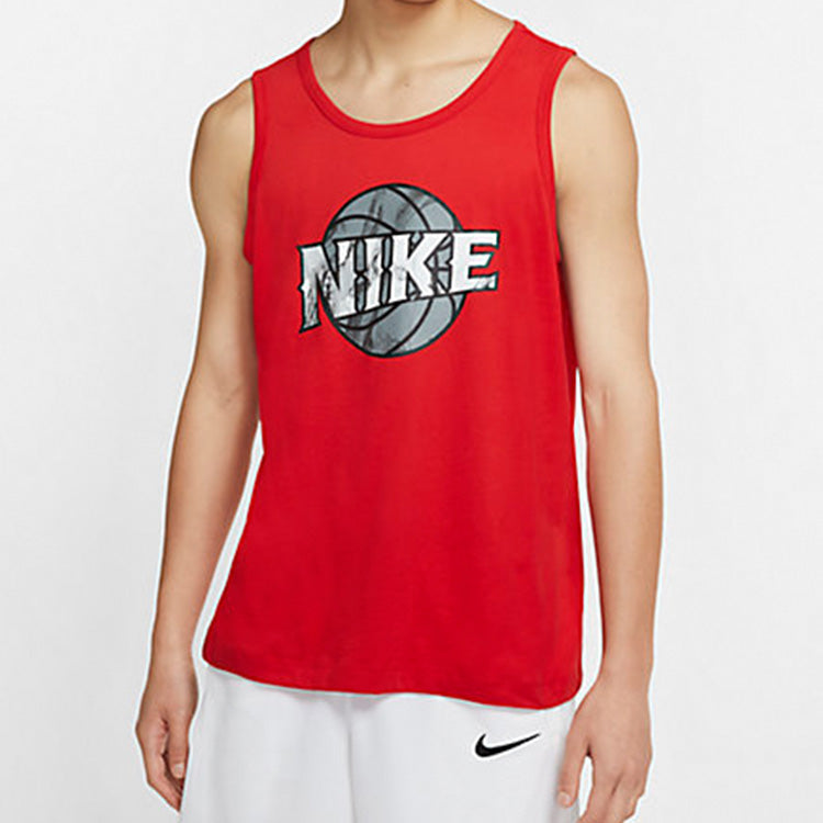 Men's Nike Dri-FIT Printing Red Basketball Jersey/Vest CD1293-657