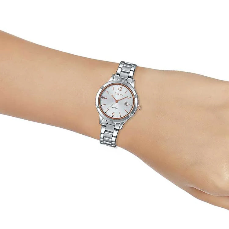 CASIO SHEEN Waterproof Silver Analog SHE-4533D-7A