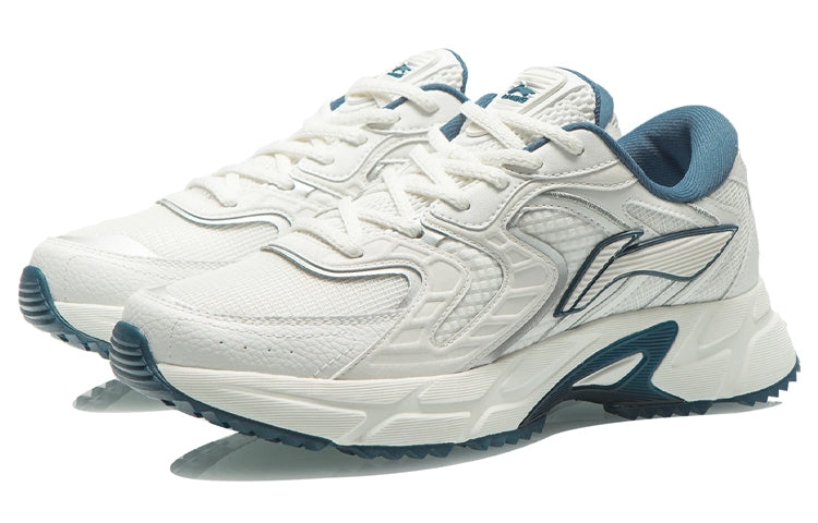 Li-Ning Retro Running Shoes 'White Teal' ARLR013-1
