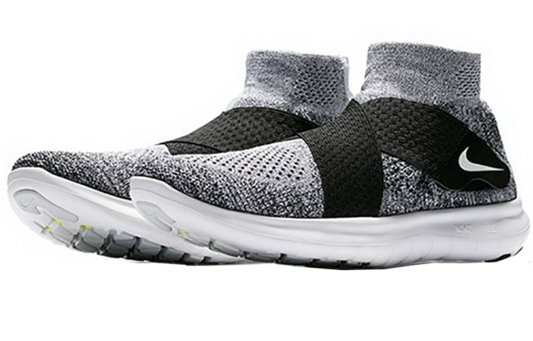 (WMNS) Nike Free RN Motion Flyknit 2017 'Black White' 880846-001