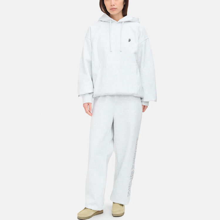 Stussy Swirl Applioue Hoodie 'Light Grey' 118478