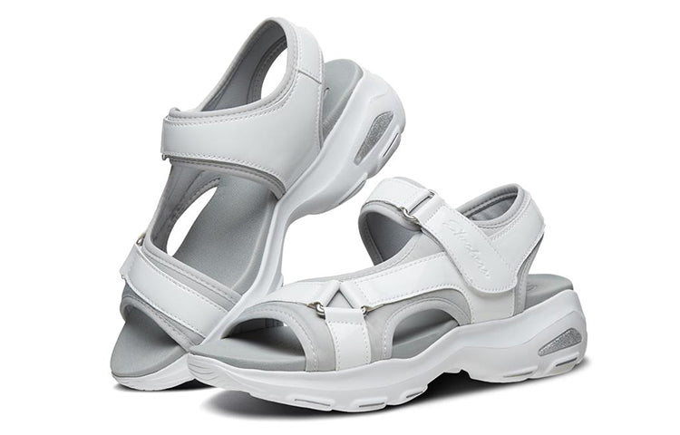 (WMNS) Skechers D'lites Ultra 'White Grey' 32381-WGY