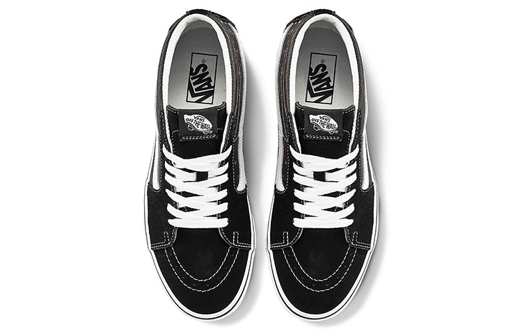 Vans SK8-Mid Splicing Mid Tops Casual Skateboarding Shoes Unisex Black VN0A3WM324R